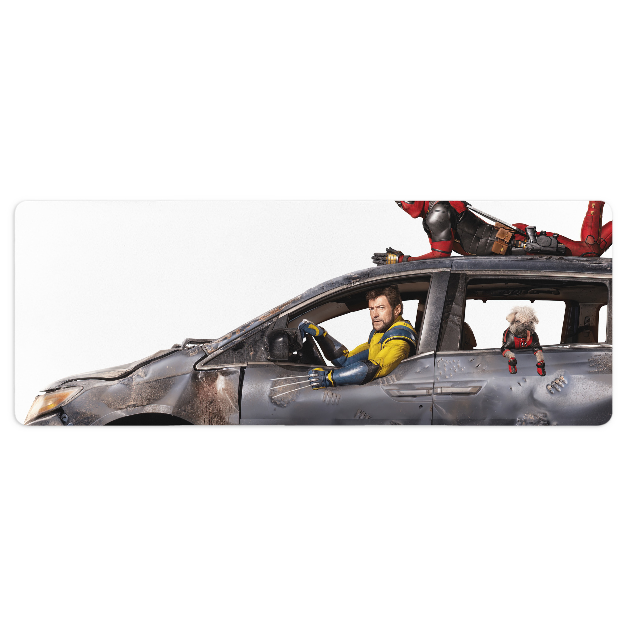 （画像用） Deadpool デッドプール ステッチ加工 大判デスクマット／滑り止めマウスパッド