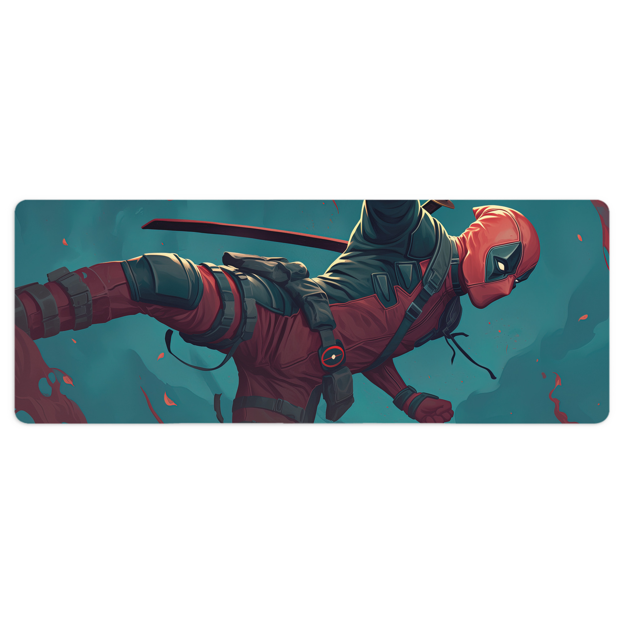 （画像用） Deadpool デッドプール ステッチ加工 大判デスクマット／滑り止めマウスパッド