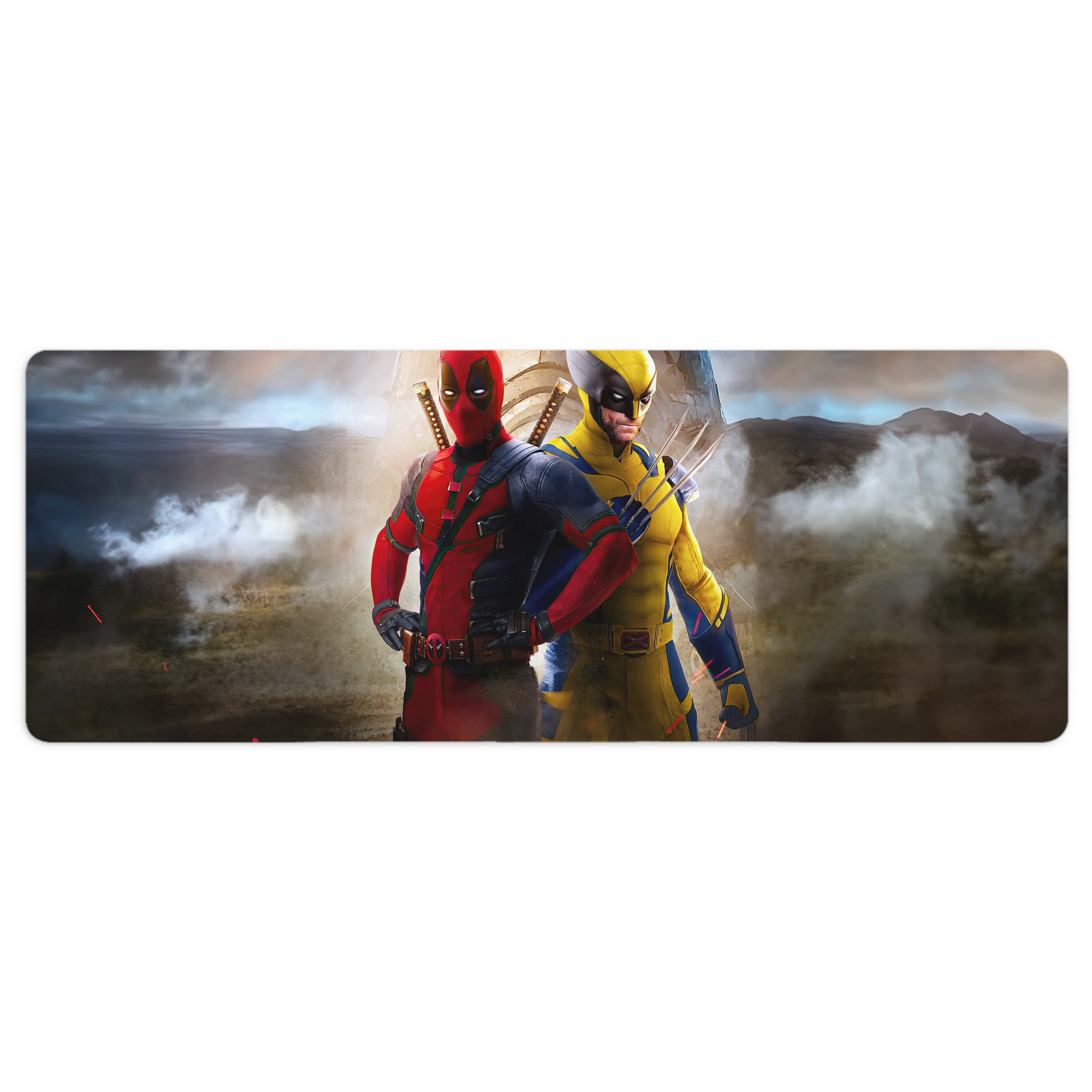 （画像用） Deadpool デッドプール ステッチ加工 大判デスクマット／滑り止めマウスパッド