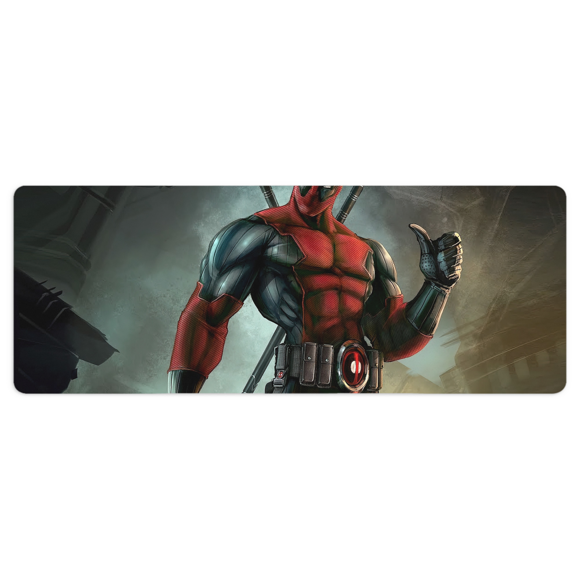 （画像用） Deadpool デッドプール ステッチ加工 大判デスクマット／滑り止めマウスパッド