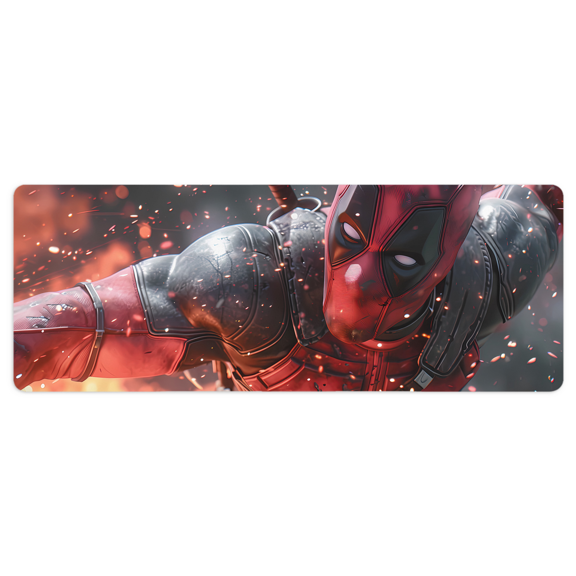 （画像用） Deadpool デッドプール ステッチ加工 大判デスクマット／滑り止めマウスパッド