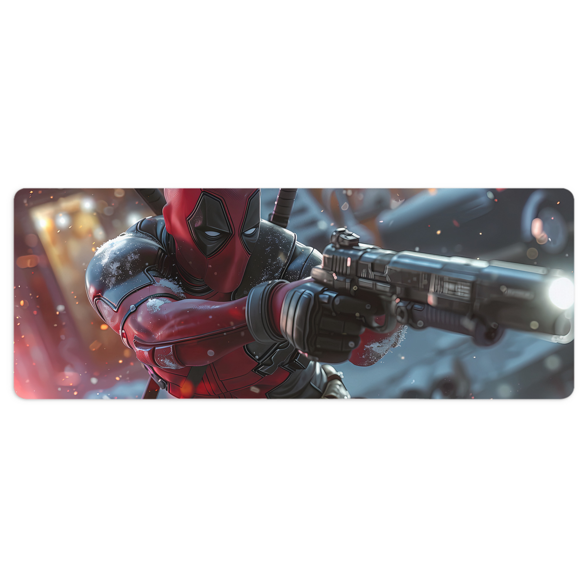 （画像用） Deadpool デッドプール ステッチ加工 大判デスクマット／滑り止めマウスパッド