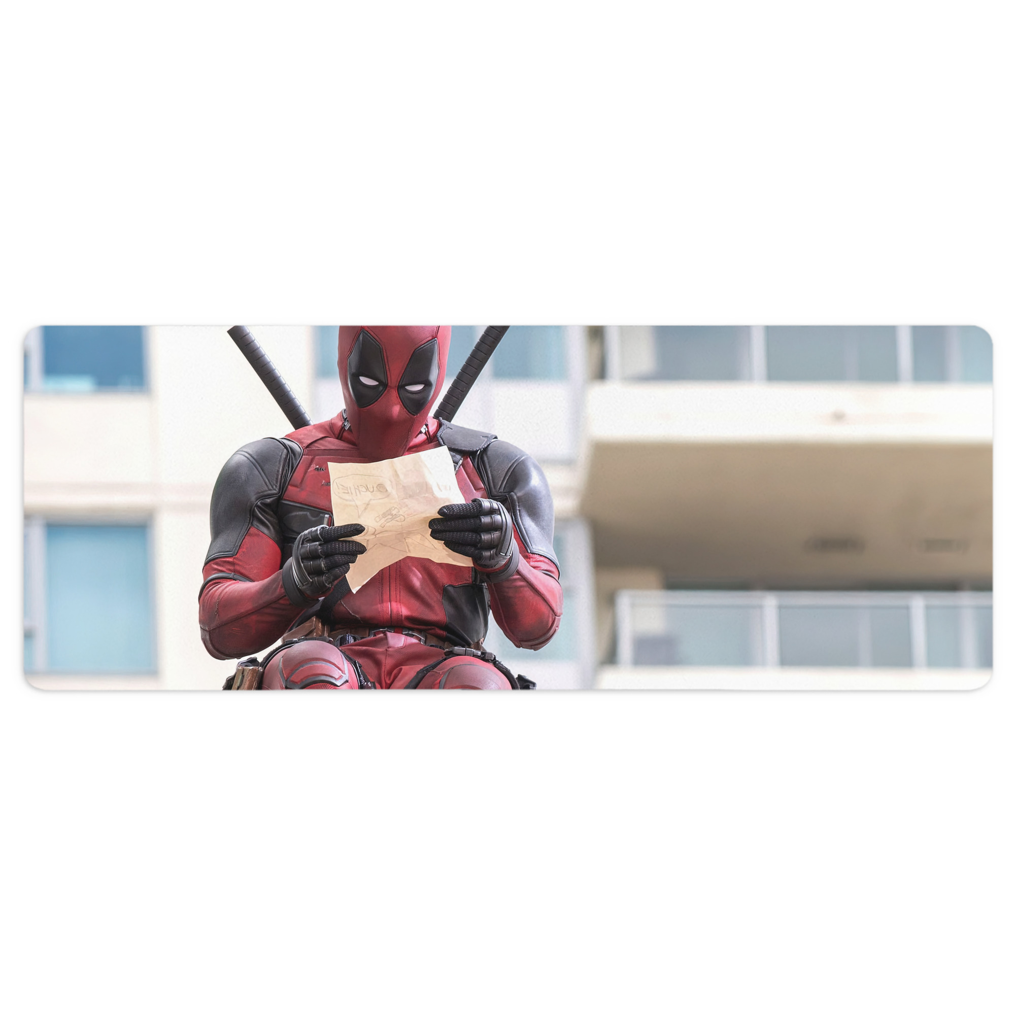（画像用） Deadpool デッドプール ステッチ加工 大判デスクマット／滑り止めマウスパッド