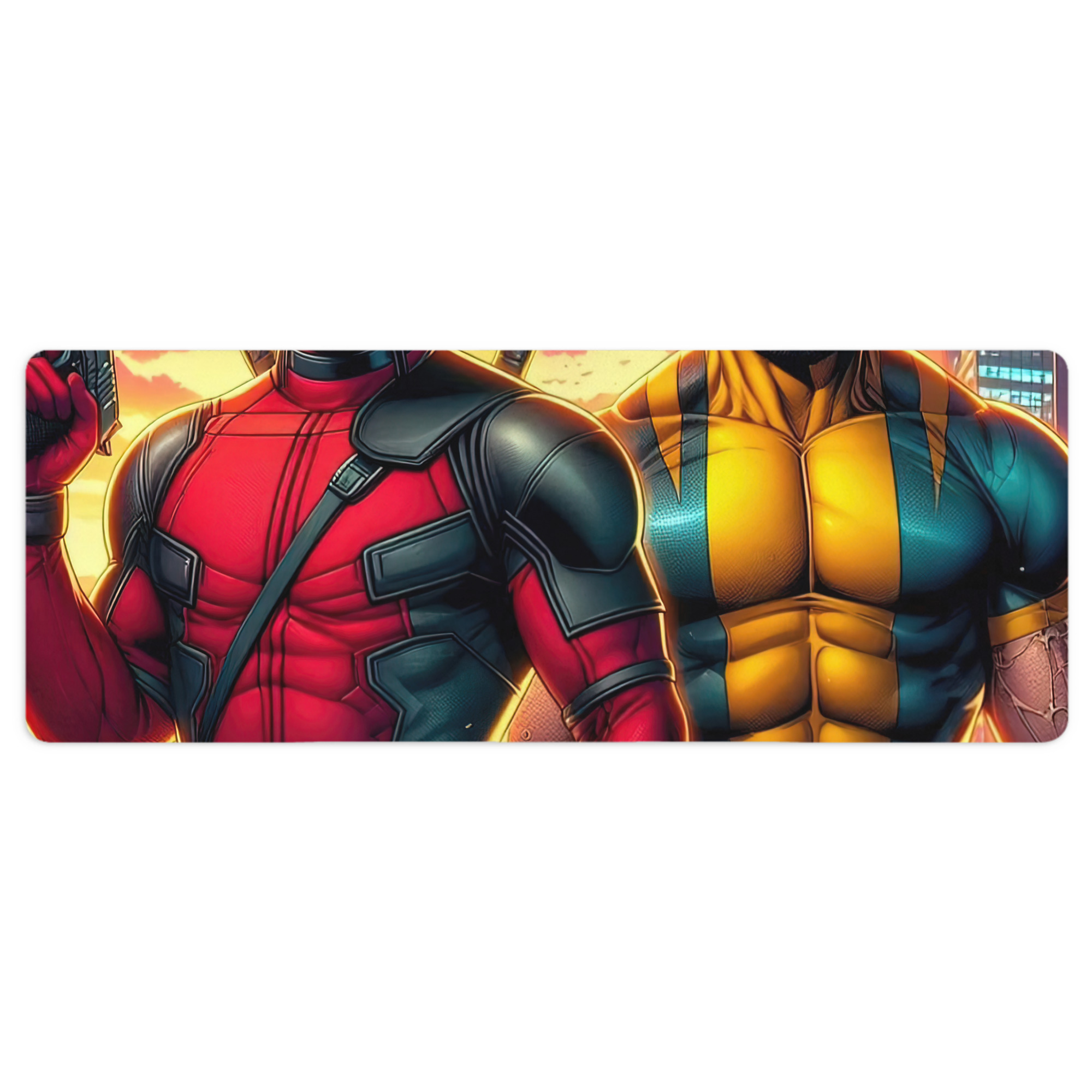 （画像用） Deadpool デッドプール ステッチ加工 大判デスクマット／滑り止めマウスパッド