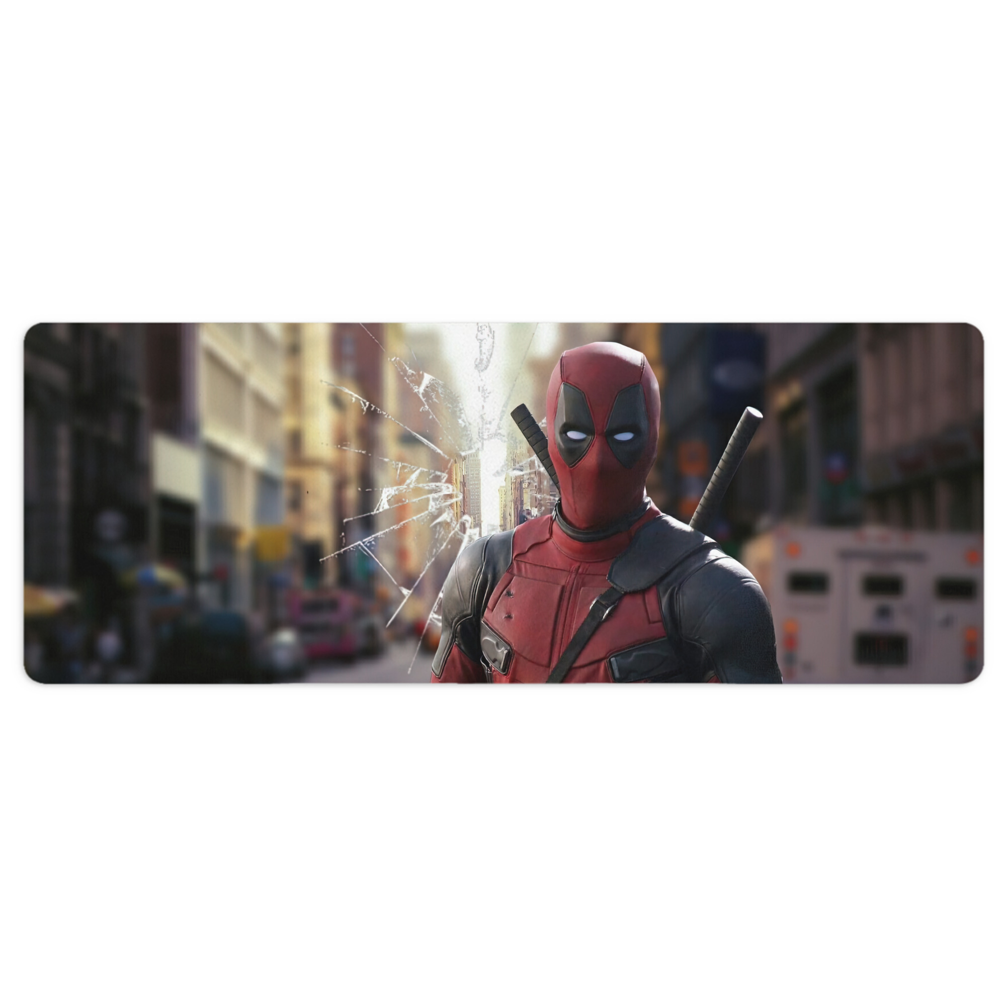 （画像用） Deadpool デッドプール ステッチ加工 大判デスクマット／滑り止めマウスパッド