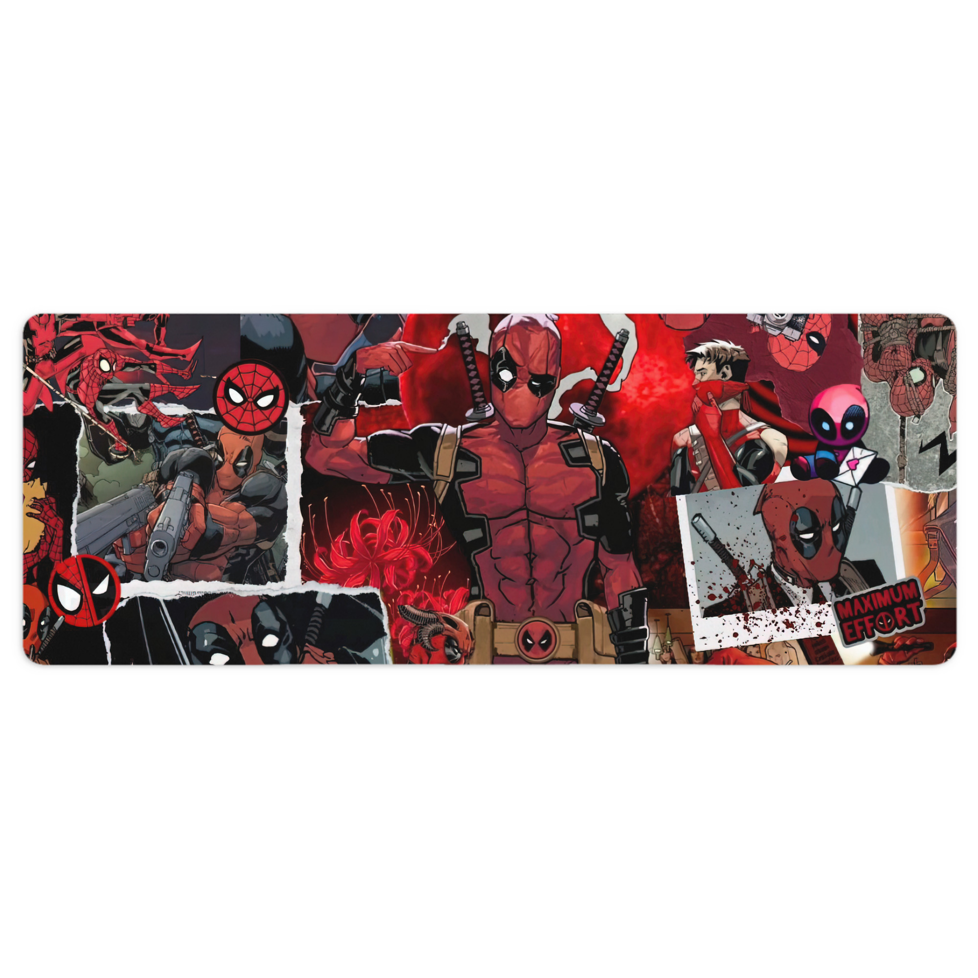 （画像用） Deadpool デッドプール ステッチ加工 大判デスクマット／滑り止めマウスパッド
