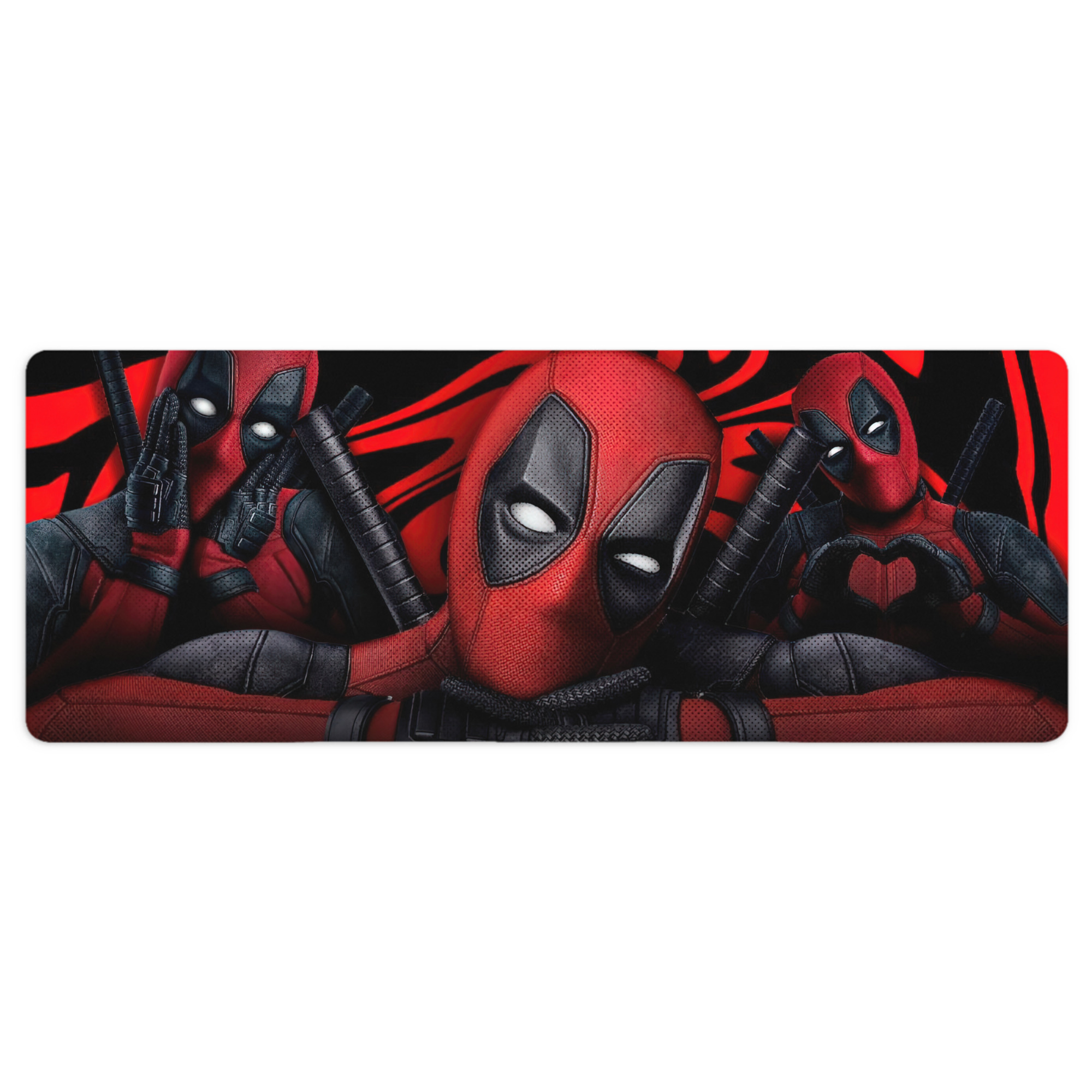 （画像用） Deadpool デッドプール ステッチ加工 大判デスクマット／滑り止めマウスパッド