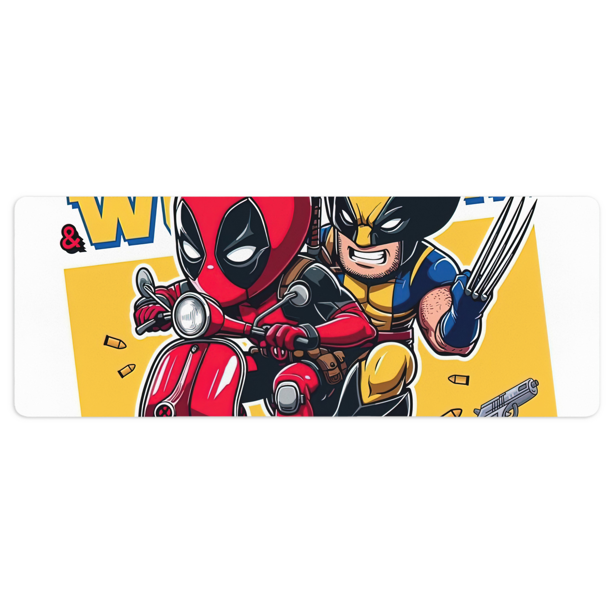 （画像用） Deadpool デッドプール ステッチ加工 大判デスクマット／滑り止めマウスパッド