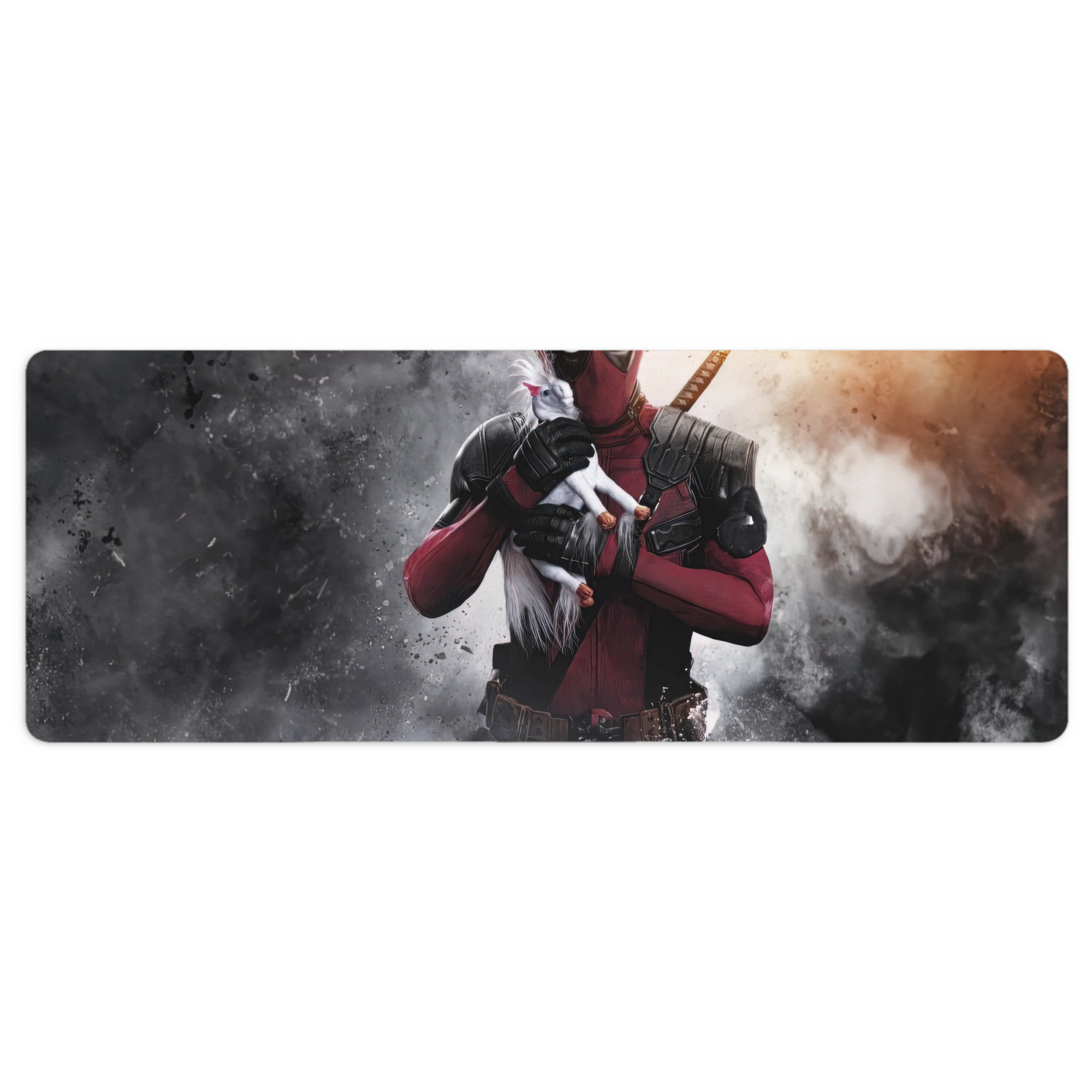 （画像用） Deadpool デッドプール ステッチ加工 大判デスクマット／滑り止めマウスパッド