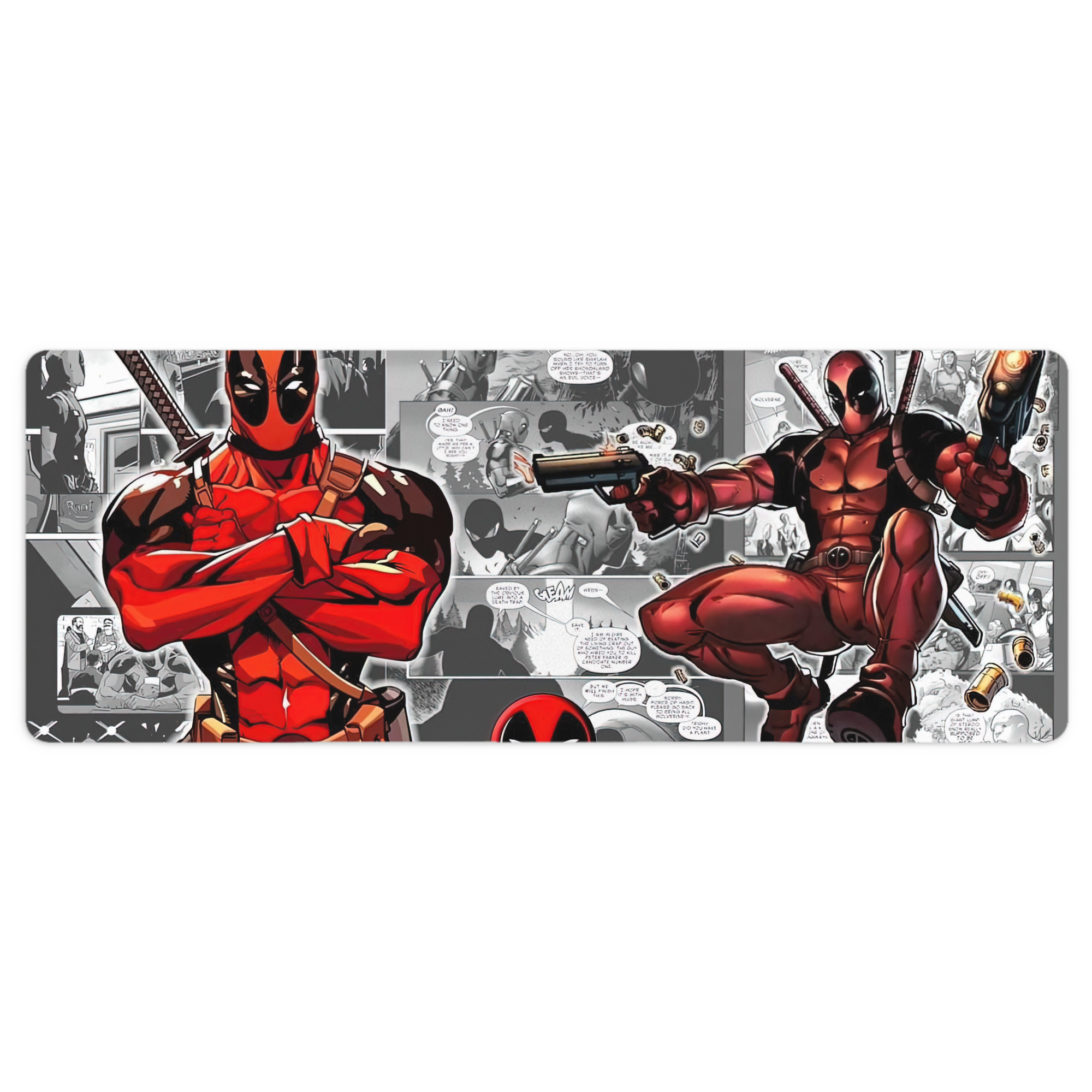 （画像用） Deadpool デッドプール ステッチ加工 大判デスクマット／滑り止めマウスパッド