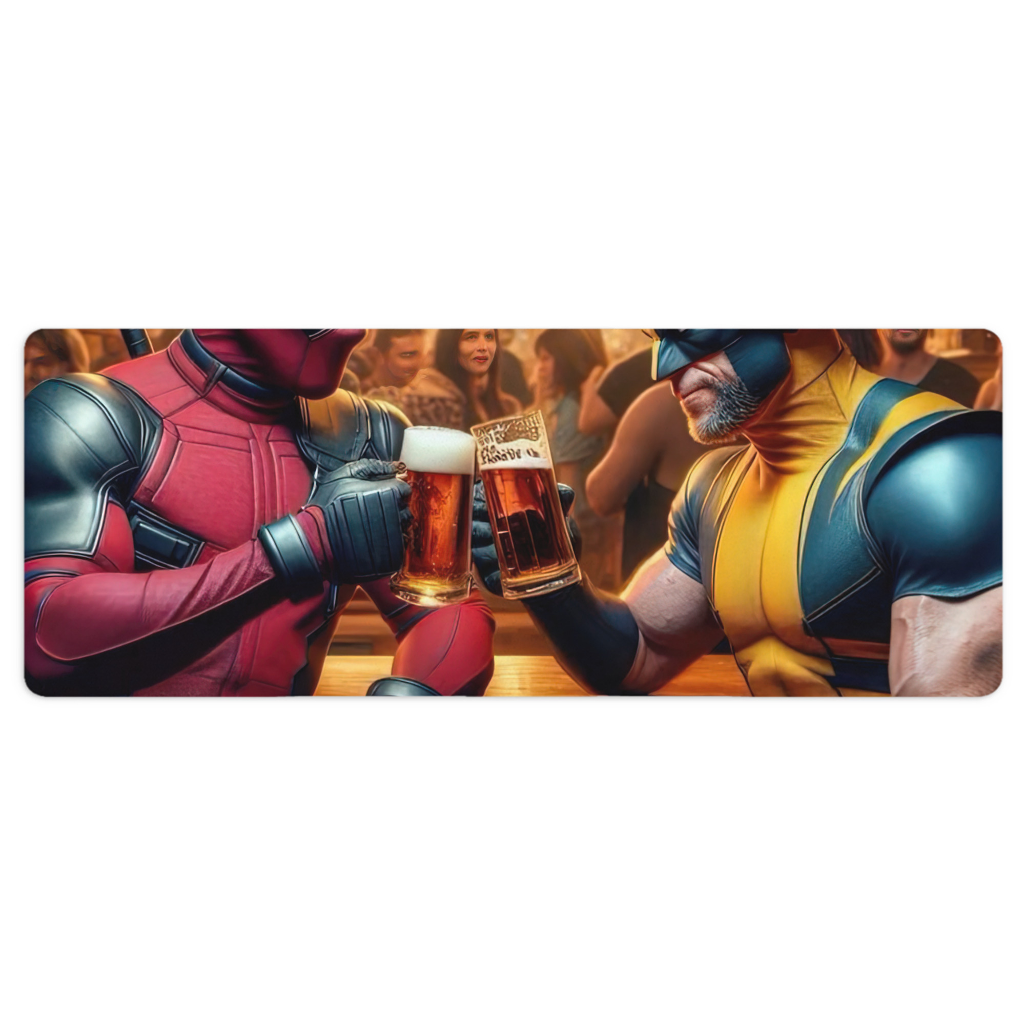 （画像用） Deadpool デッドプール ステッチ加工 大判デスクマット／滑り止めマウスパッド