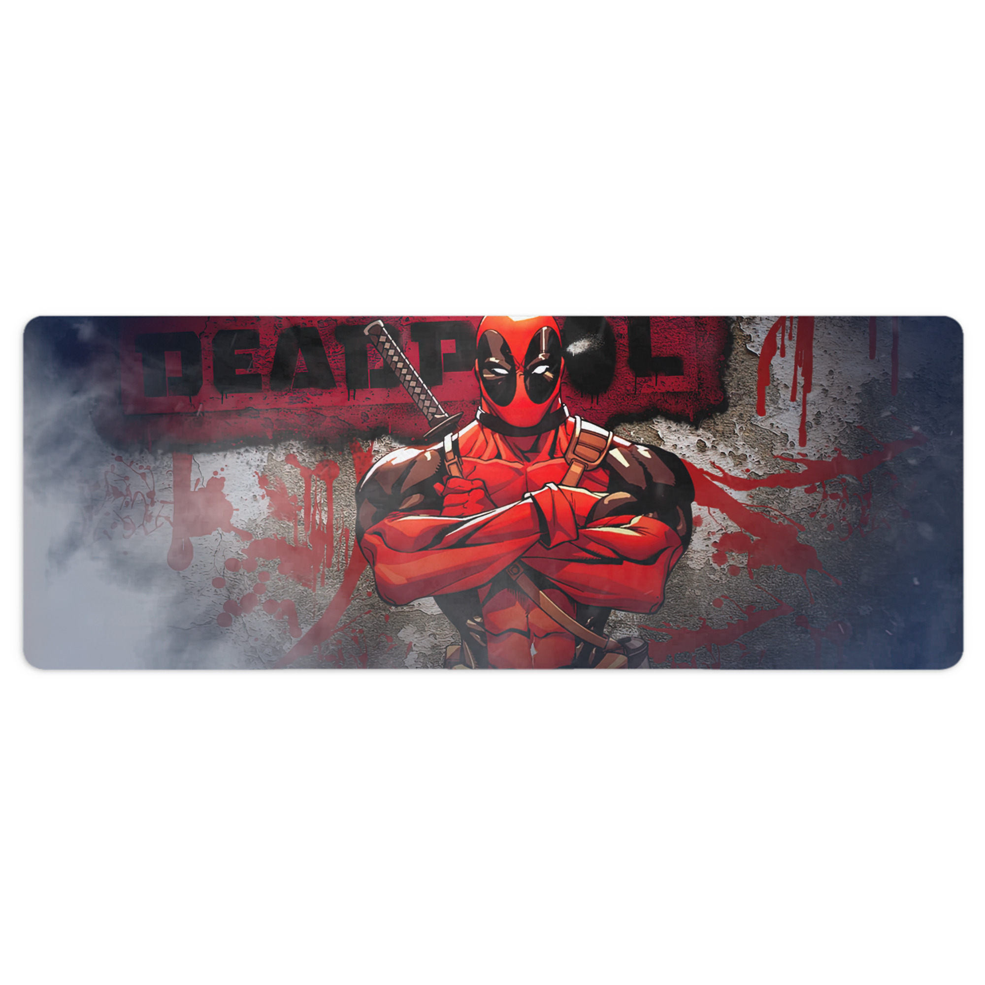 （画像用） Deadpool デッドプール ステッチ加工 大判デスクマット／滑り止めマウスパッド