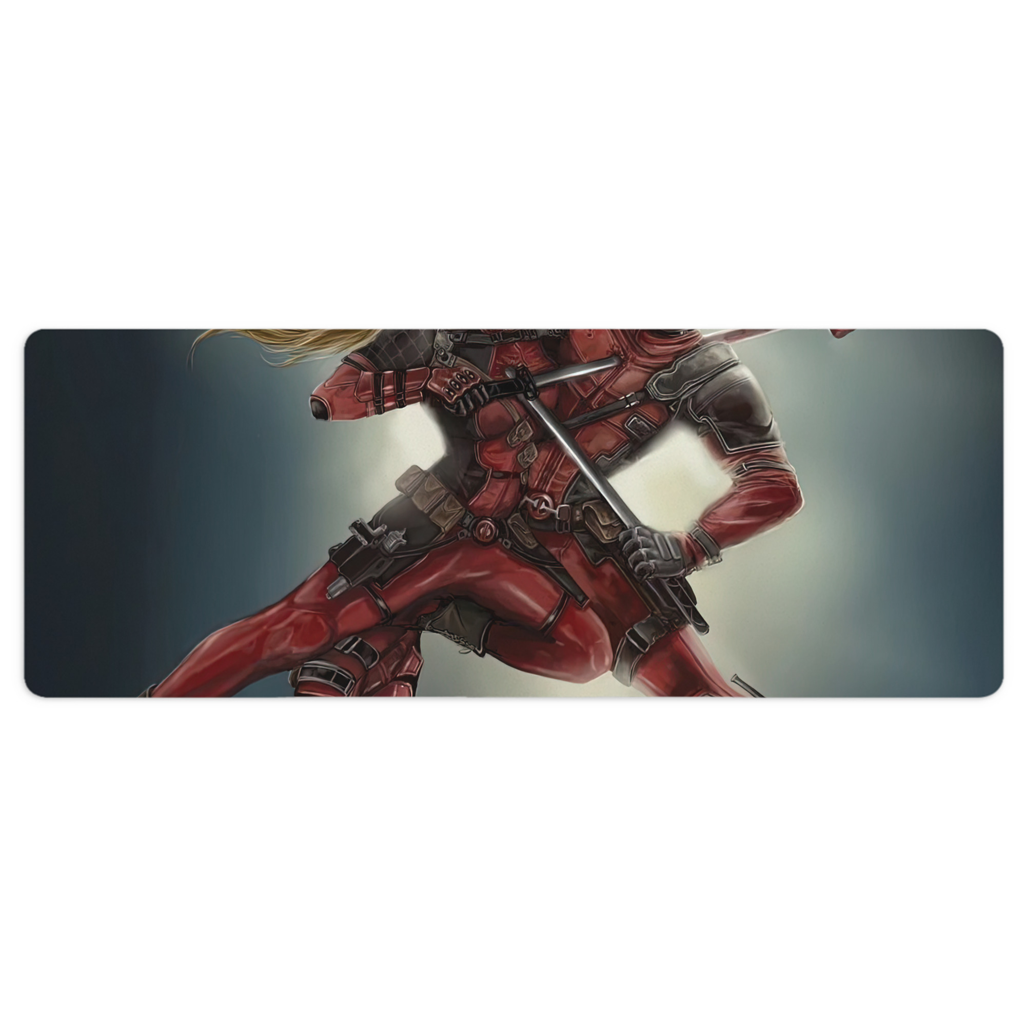（画像用） Deadpool デッドプール ステッチ加工 大判デスクマット／滑り止めマウスパッド