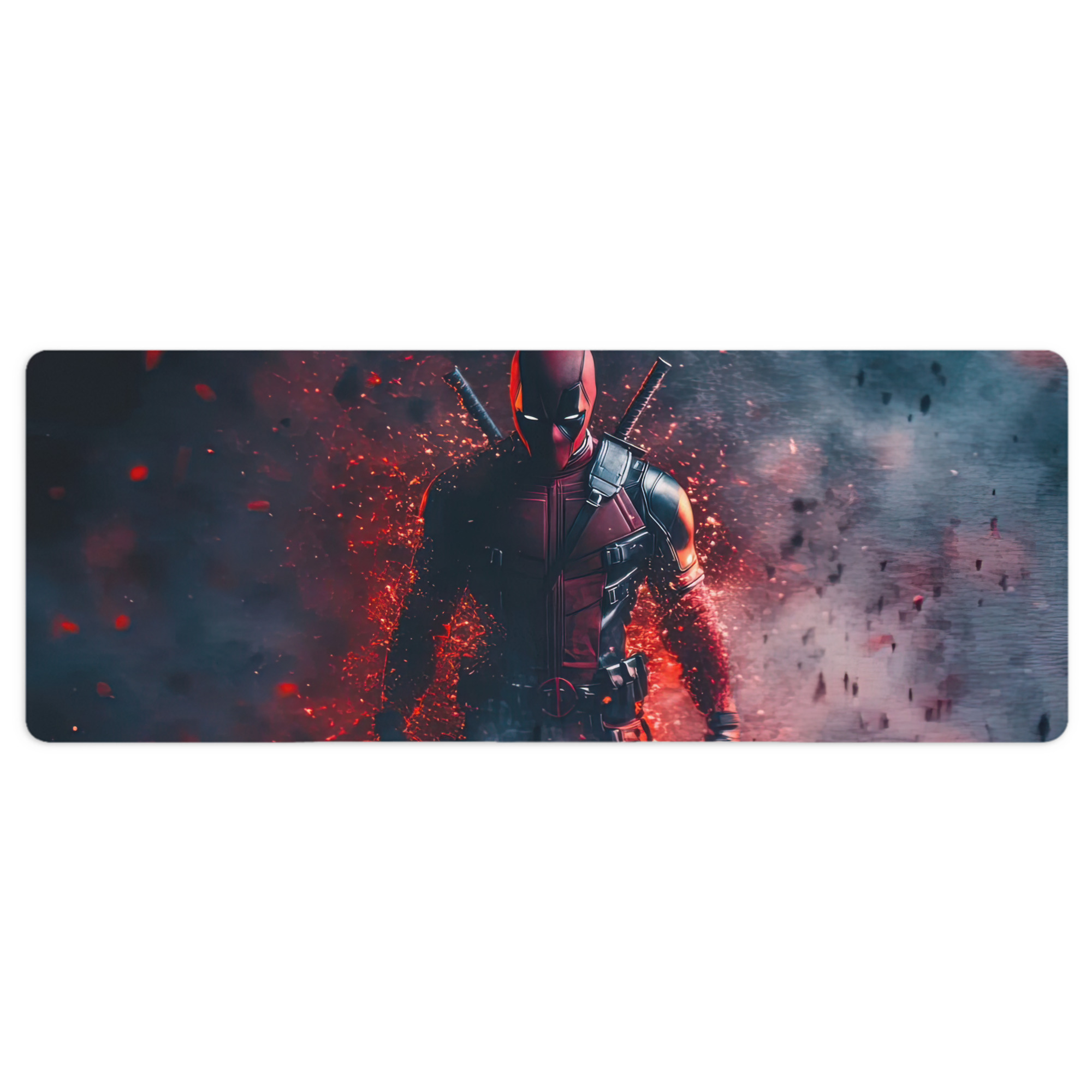 （画像用） Deadpool デッドプール ステッチ加工 大判デスクマット／滑り止めマウスパッド