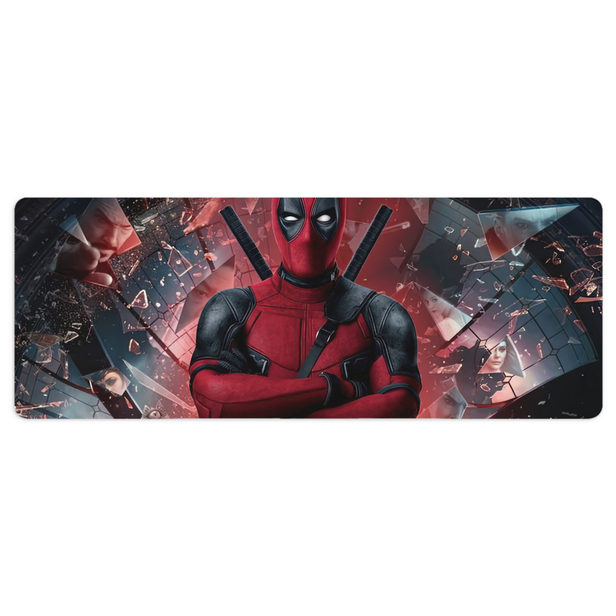 （画像用） Deadpool デッドプール ステッチ加工 大判デスクマット／滑り止めマウスパッド