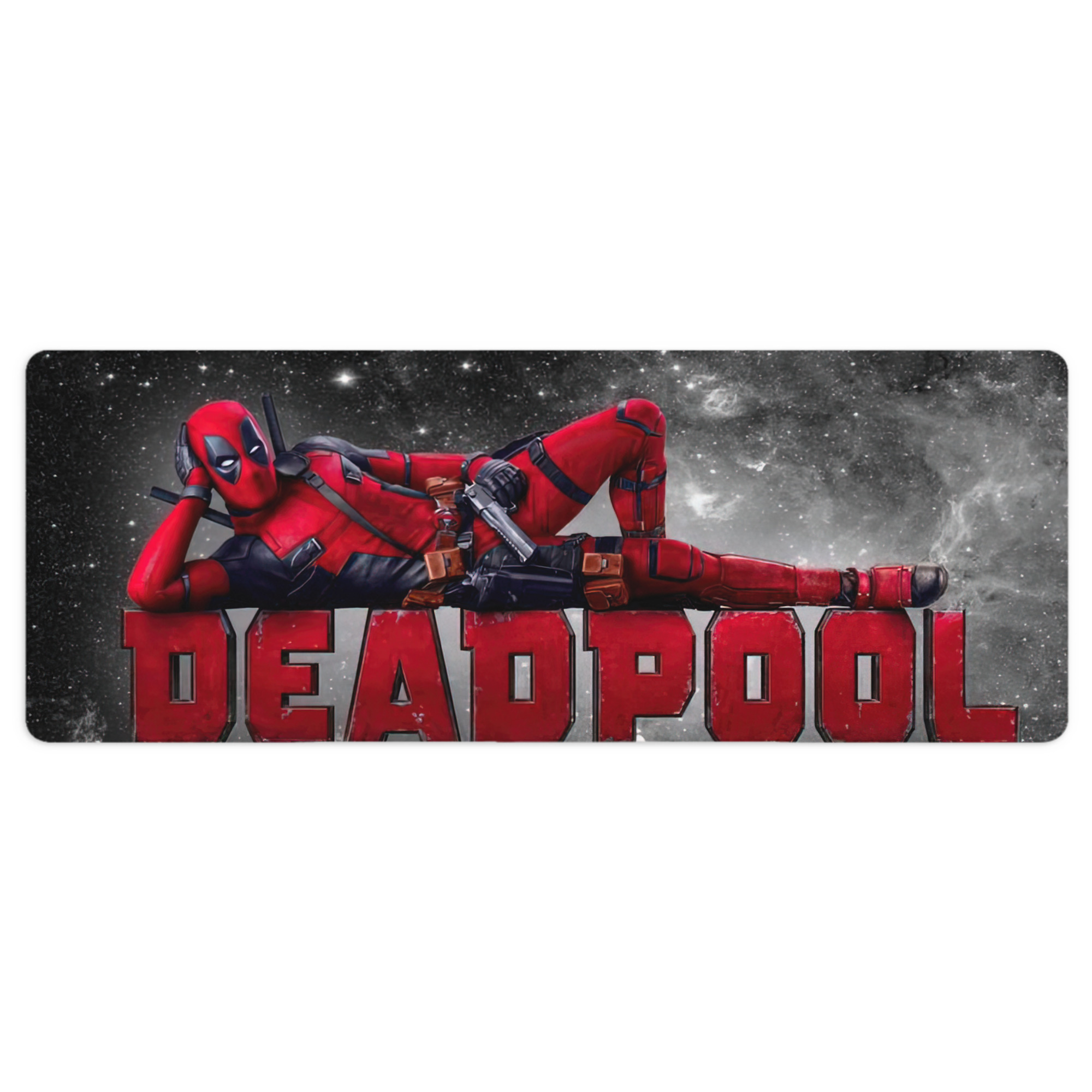 （画像用） Deadpool デッドプール ステッチ加工 大判デスクマット／滑り止めマウスパッド
