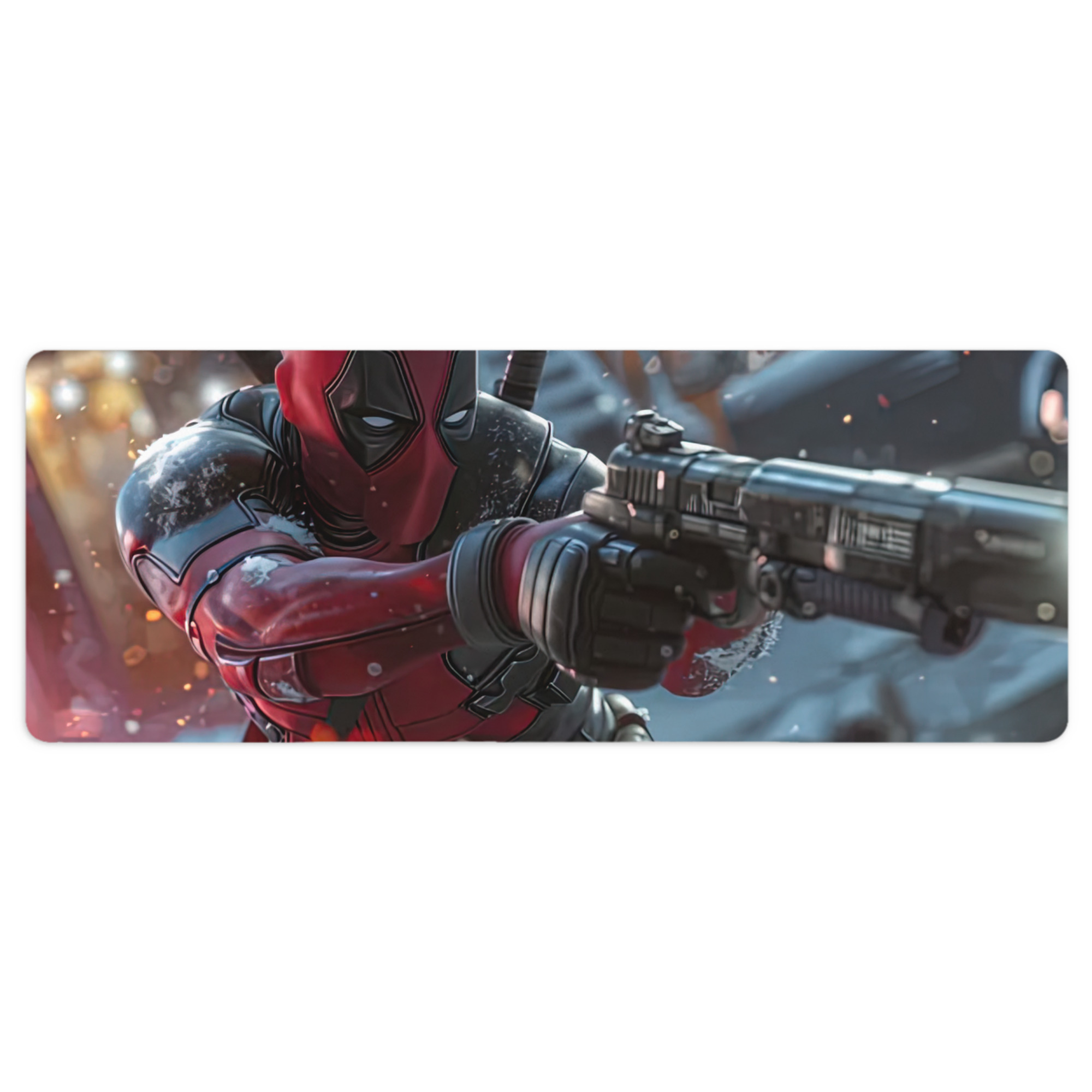 （画像用） Deadpool デッドプール ステッチ加工 大判デスクマット／滑り止めマウスパッド