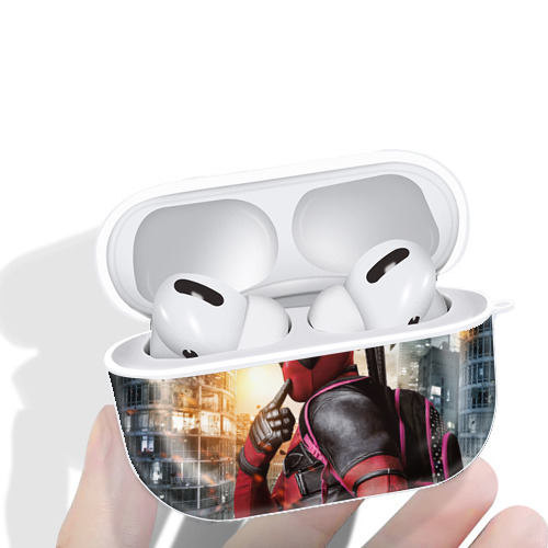Deadpool デッドプール 【AirPods Pro用】ハードシェル保護ケース 耐衝撃・防指紋・カラビナ付き商品仕様