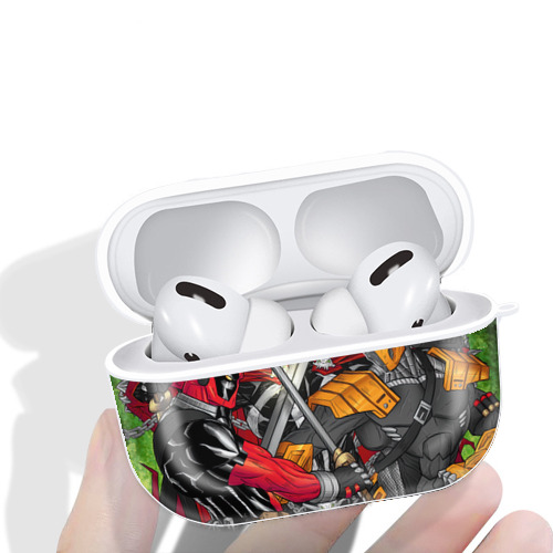 Deadpool デッドプール 【AirPods Pro用】ハードシェル保護ケース 耐衝撃・防指紋・カラビナ付き商品仕様