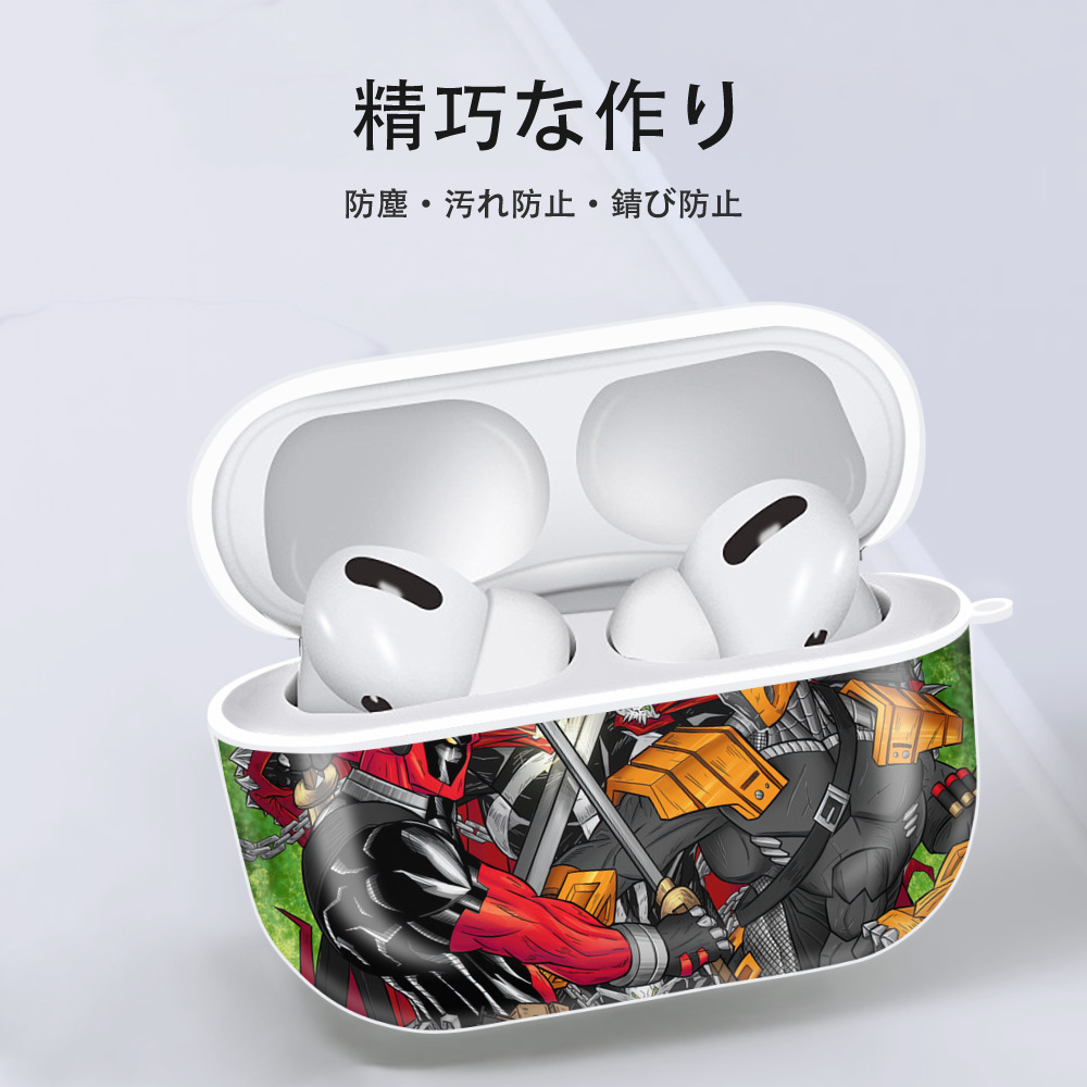 Deadpool デッドプール 【AirPods Pro用】ハードシェル保護ケース 耐衝撃・防指紋・カラビナ付き商品仕様