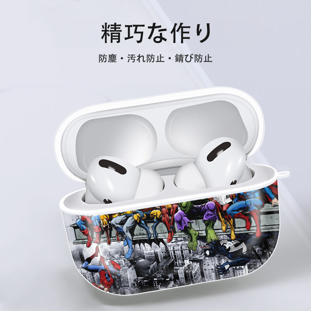 Deadpool デッドプール 【AirPods Pro用】ハードシェル保護ケース 耐衝撃・防指紋・カラビナ付き商品仕様