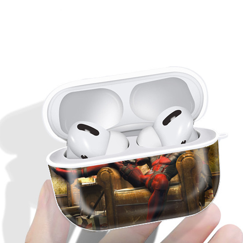 Deadpool デッドプール 【AirPods Pro用】ハードシェル保護ケース 耐衝撃・防指紋・カラビナ付き商品仕様