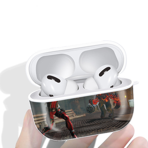 Deadpool デッドプール 【AirPods Pro用】ハードシェル保護ケース 耐衝撃・防指紋・カラビナ付き商品仕様
