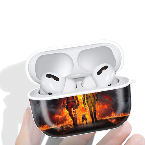 Deadpool デッドプール 【AirPods Pro用】ハードシェル保護ケース 耐衝撃・防指紋・カラビナ付き商品仕様