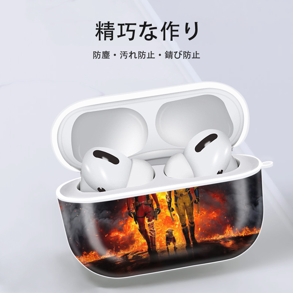 Deadpool デッドプール 【AirPods Pro用】ハードシェル保護ケース 耐衝撃・防指紋・カラビナ付き商品仕様