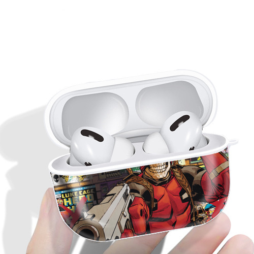 Deadpool デッドプール 【AirPods Pro用】ハードシェル保護ケース 耐衝撃・防指紋・カラビナ付き商品仕様