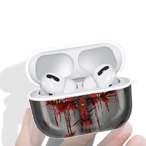 Deadpool デッドプール 【AirPods Pro用】ハードシェル保護ケース 耐衝撃・防指紋・カラビナ付き商品仕様