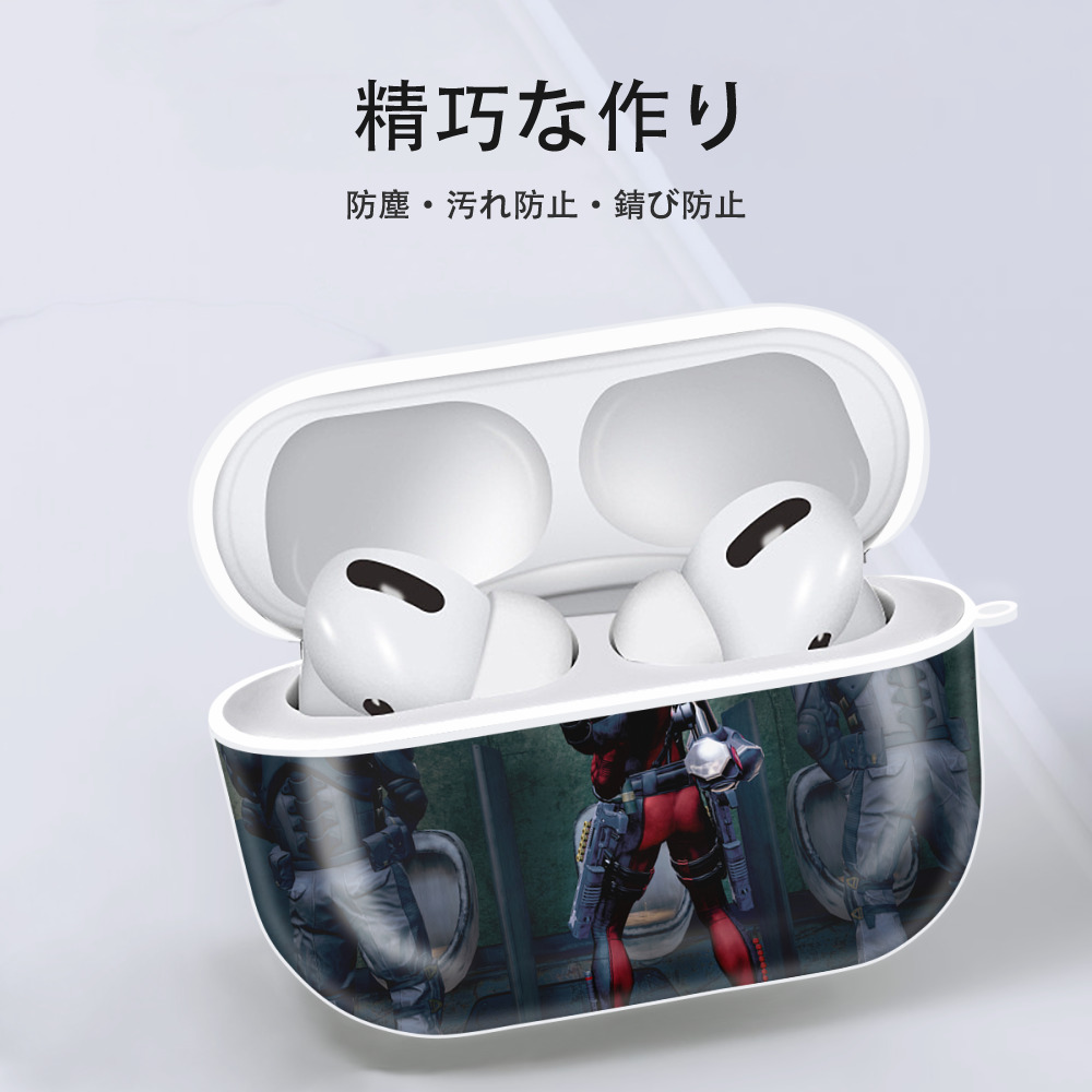 Deadpool デッドプール 【AirPods Pro用】ハードシェル保護ケース 耐衝撃・防指紋・カラビナ付き商品仕様
