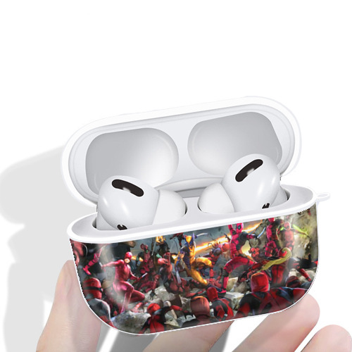 Deadpool デッドプール 【AirPods Pro用】ハードシェル保護ケース 耐衝撃・防指紋・カラビナ付き商品仕様