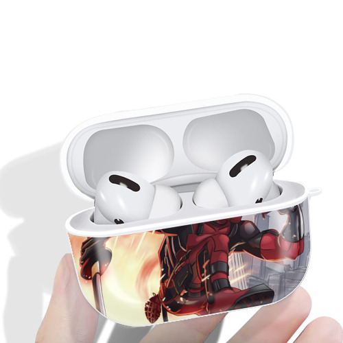 Deadpool デッドプール 【AirPods Pro用】ハードシェル保護ケース 耐衝撃・防指紋・カラビナ付き商品仕様