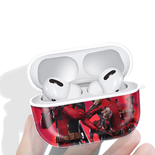 Deadpool デッドプール 【AirPods Pro用】ハードシェル保護ケース 耐衝撃・防指紋・カラビナ付き商品仕様