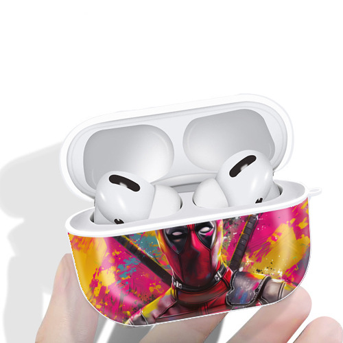 Deadpool デッドプール 【AirPods Pro用】ハードシェル保護ケース 耐衝撃・防指紋・カラビナ付き商品仕様