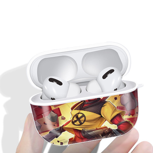 Deadpool デッドプール 【AirPods Pro用】ハードシェル保護ケース 耐衝撃・防指紋・カラビナ付き商品仕様
