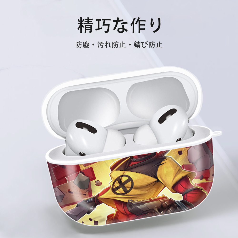 Deadpool デッドプール 【AirPods Pro用】ハードシェル保護ケース 耐衝撃・防指紋・カラビナ付き商品仕様