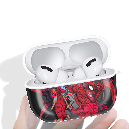 Deadpool デッドプール 【AirPods Pro用】ハードシェル保護ケース 耐衝撃・防指紋・カラビナ付き商品仕様