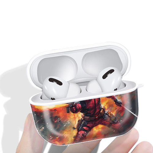 Deadpool デッドプール 【AirPods Pro用】ハードシェル保護ケース 耐衝撃・防指紋・カラビナ付き商品仕様