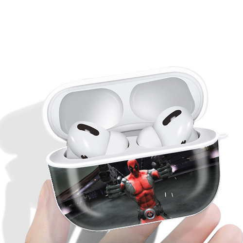 Deadpool デッドプール 【AirPods Pro用】ハードシェル保護ケース 耐衝撃・防指紋・カラビナ付き商品仕様