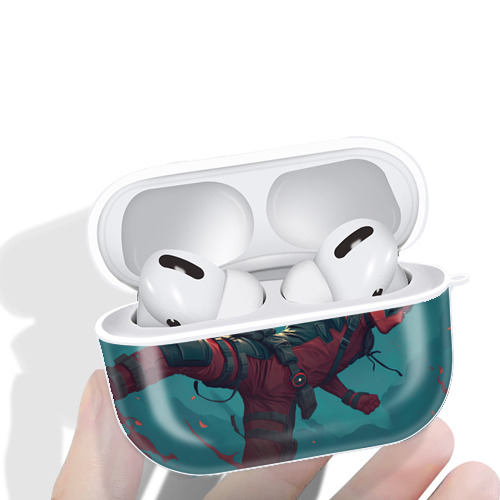 Deadpool デッドプール 【AirPods Pro用】ハードシェル保護ケース 耐衝撃・防指紋・カラビナ付き商品仕様
