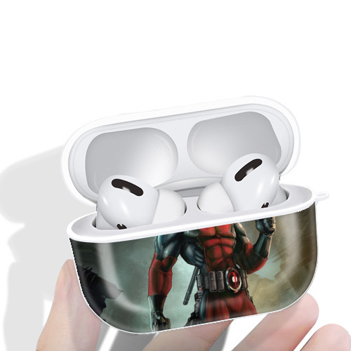 Deadpool デッドプール 【AirPods Pro用】ハードシェル保護ケース 耐衝撃・防指紋・カラビナ付き商品仕様