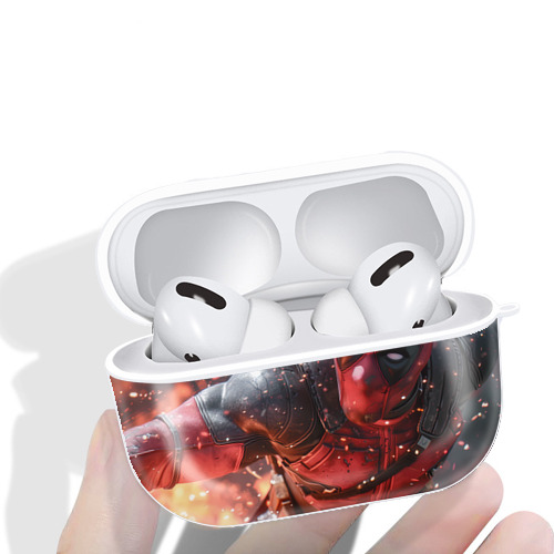 Deadpool デッドプール 【AirPods Pro用】ハードシェル保護ケース 耐衝撃・防指紋・カラビナ付き商品仕様