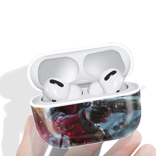 Deadpool デッドプール 【AirPods Pro用】ハードシェル保護ケース 耐衝撃・防指紋・カラビナ付き商品仕様