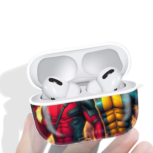 Deadpool デッドプール 【AirPods Pro用】ハードシェル保護ケース 耐衝撃・防指紋・カラビナ付き商品仕様