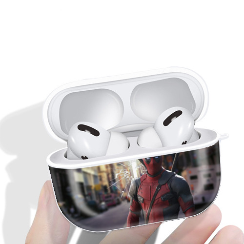 Deadpool デッドプール 【AirPods Pro用】ハードシェル保護ケース 耐衝撃・防指紋・カラビナ付き商品仕様
