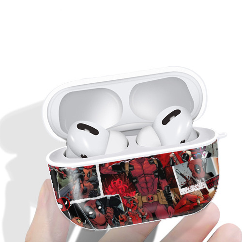 Deadpool デッドプール 【AirPods Pro用】ハードシェル保護ケース 耐衝撃・防指紋・カラビナ付き商品仕様