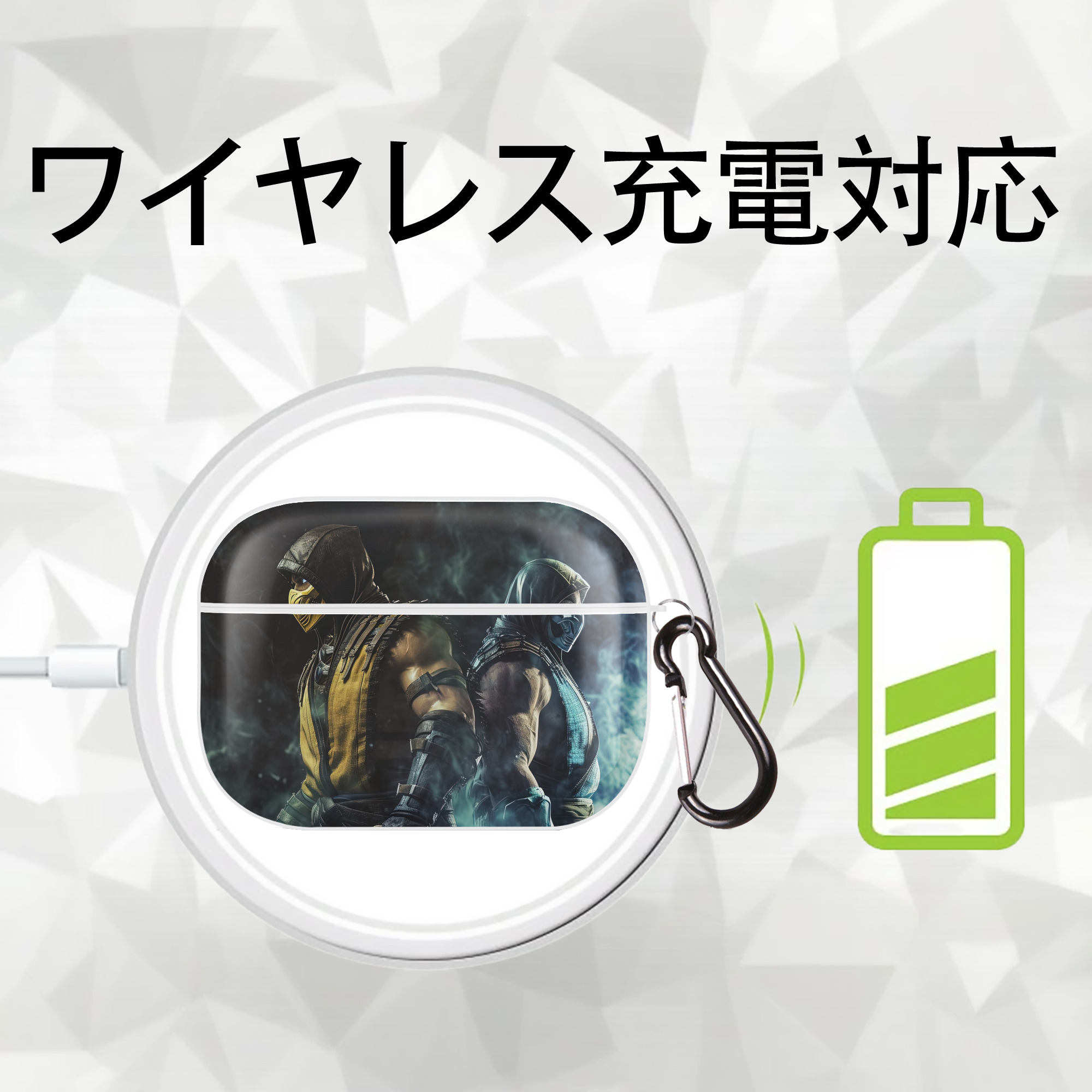 Deadpool デッドプール 【AirPods Pro用】ハードシェル保護ケース 耐衝撃・防指紋・カラビナ付き商品仕様