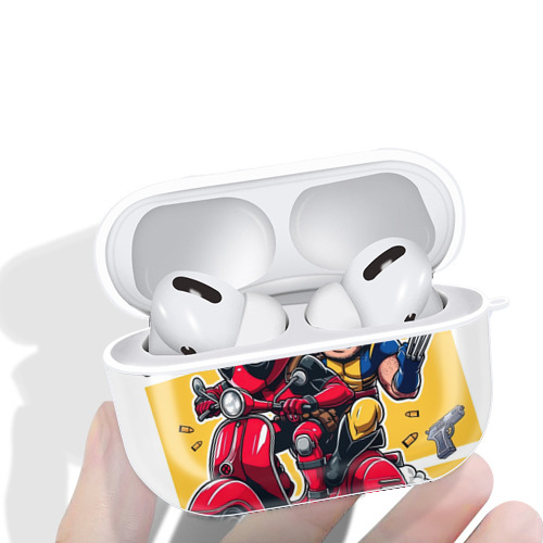 Deadpool デッドプール 【AirPods Pro用】ハードシェル保護ケース 耐衝撃・防指紋・カラビナ付き商品仕様